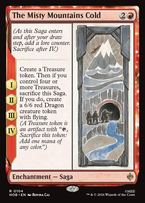 The Misty Mountains Cold — The Hobbit #104 — Non Foil — reference image 1