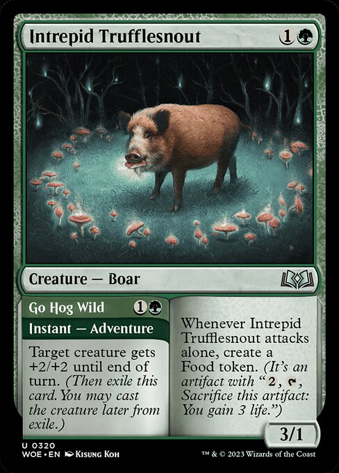 Intrepid Trufflesnout // Go Hog Wild — Wilds of Eldraine #320 — Non Foil — reference image 1