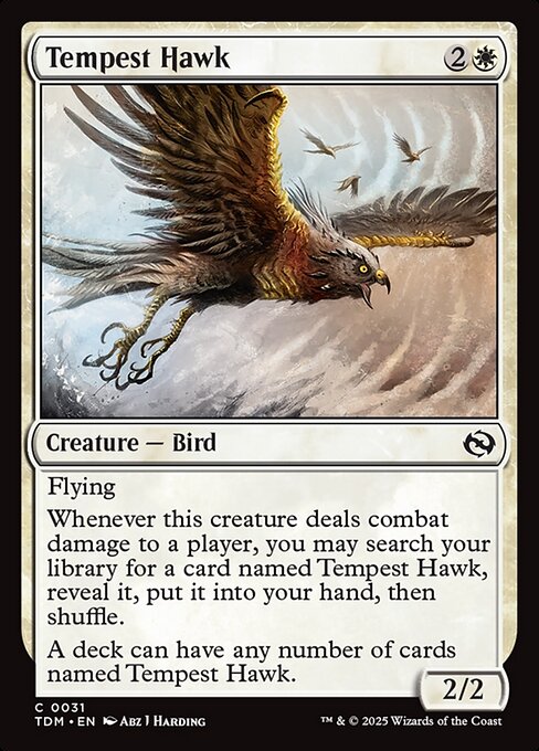 Tempest Hawk — Tarkir: Dragonstorm #31 — Foil