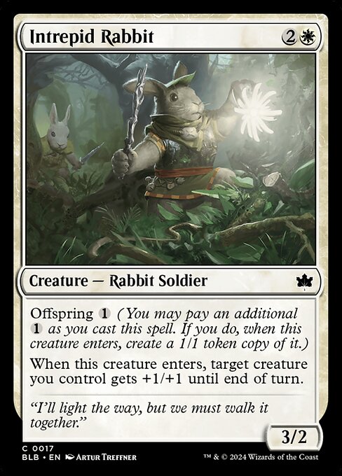 Intrepid Rabbit — Bloomburrow #17 — Non Foil — reference image 1