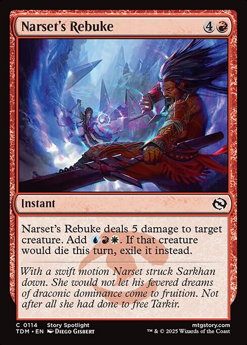 Narset's Rebuke — Tarkir: Dragonstorm #114 — Non Foil
