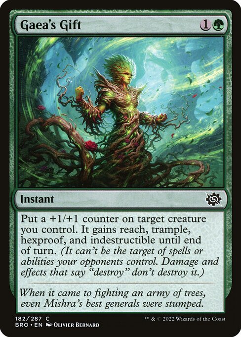 Gaea's Gift — The Brothers' War #182 — Non Foil — reference image 1