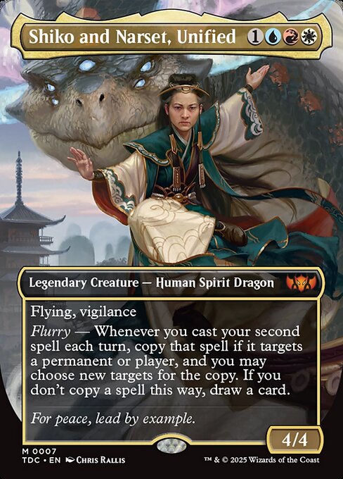 Shiko and Narset, Unified — Tarkir: Dragonstorm Commander #7 — Foil — reference image 1