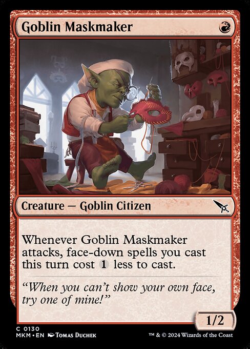 Goblin Maskmaker — Murders at Karlov Manor #130 — Non Foil
