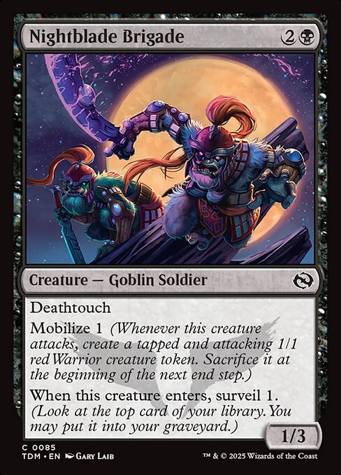Nightblade Brigade — Tarkir: Dragonstorm #85 — Non Foil