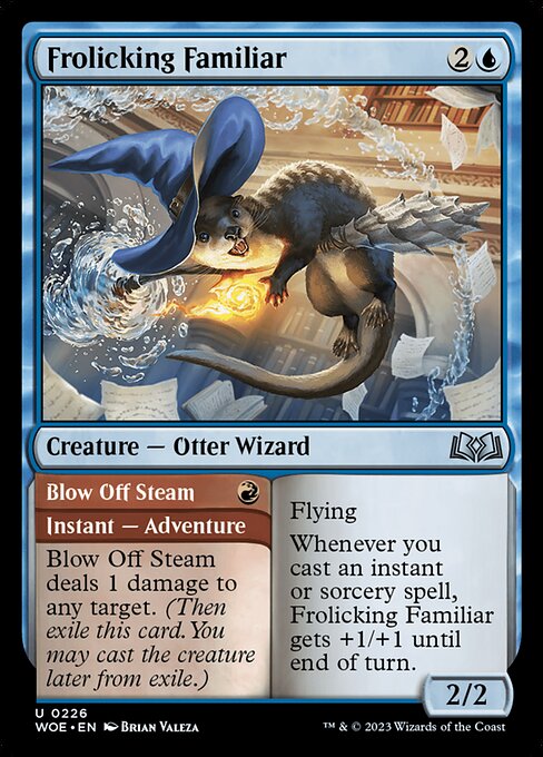 Frolicking Familiar // Blow Off Steam — Wilds of Eldraine #226 — Non Foil