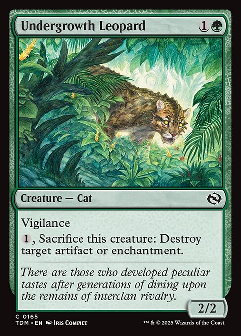 Undergrowth Leopard — Tarkir: Dragonstorm #165 — Foil — reference image 1
