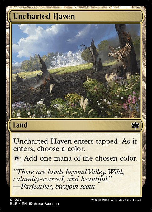 Uncharted Haven — Bloomburrow #261 — Non Foil — reference image 1