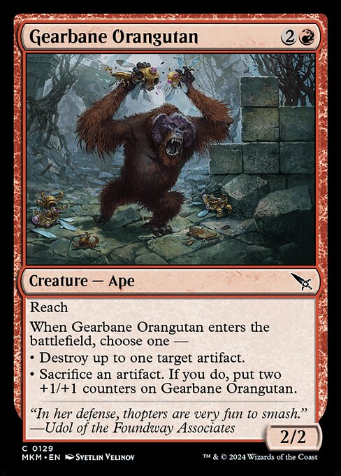 Gearbane Orangutan — Murders at Karlov Manor #129 — Non Foil