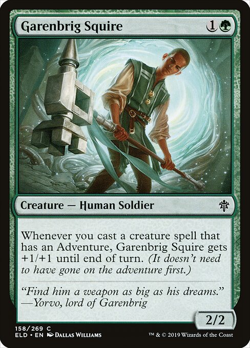Garenbrig Squire — Throne of Eldraine #158 — Non Foil