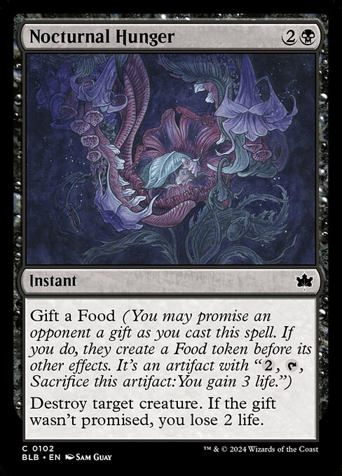Nocturnal Hunger — Bloomburrow #102 — Non Foil — reference image 1