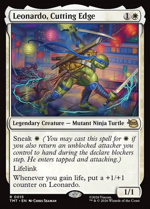 Leonardo, Cutting Edge — Teenage Mutant Ninja Turtles #15 — Non Foil — reference image 1