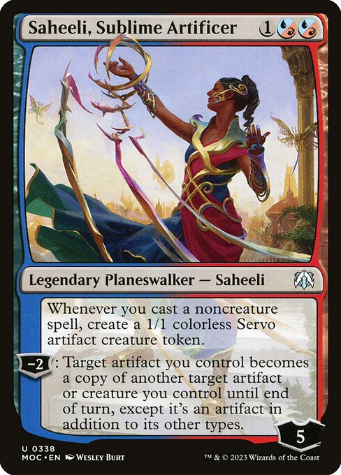 Saheeli, Sublime Artificer — March of the Machine Commander #338 — Non Foil — reference image 1
