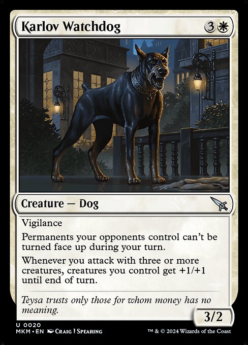 Karlov Watchdog — Murders at Karlov Manor #20 — Non Foil — reference image 1