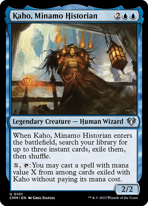 Kaho, Minamo Historian — Commander Masters #101 — Non Foil — reference image 1