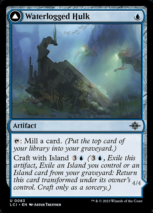 Waterlogged Hulk // Watertight Gondola — The Lost Caverns of Ixalan #83 — Non Foil — reference image 1