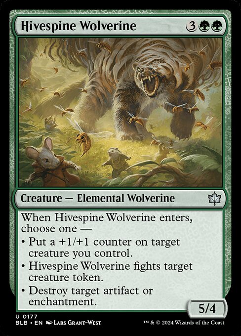 Hivespine Wolverine — Bloomburrow #177 — Non Foil