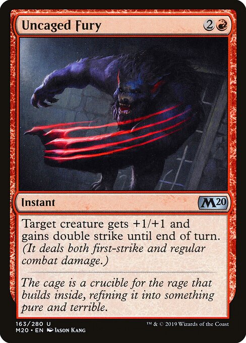 Uncaged Fury — Core Set 2020 #163 — Non Foil