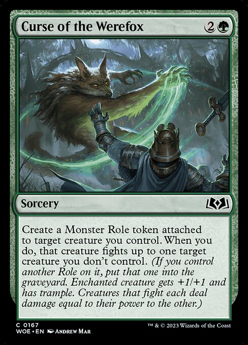 Curse of the Werefox — Wilds of Eldraine #167 — Non Foil — reference image 1