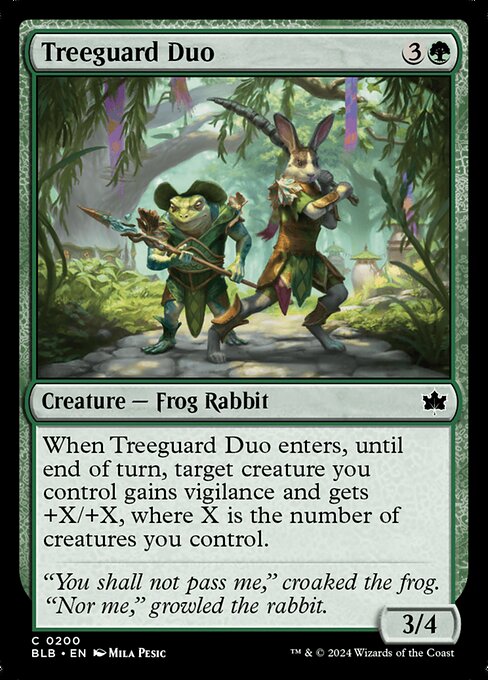Treeguard Duo — Bloomburrow #200 — Non Foil