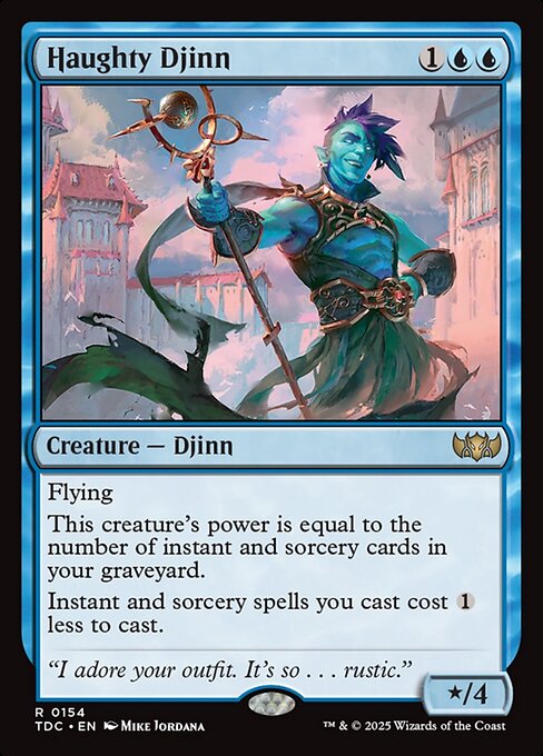 Haughty Djinn — Tarkir: Dragonstorm Commander #154 — Non Foil — reference image 1