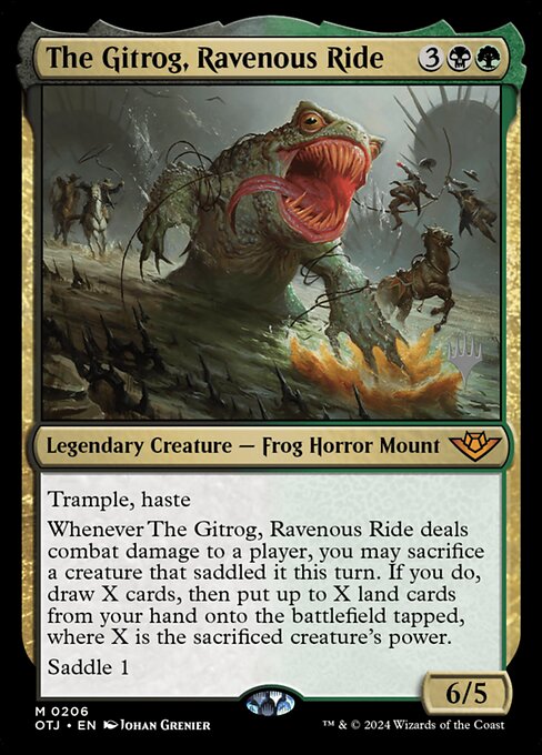 The Gitrog, Ravenous Ride — Outlaws of Thunder Junction Promos #206p — Non Foil — reference image 1