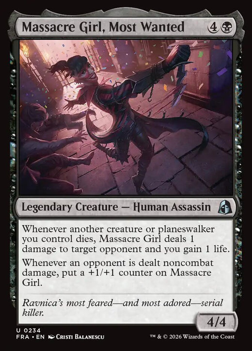 Massacre Girl, Most Wanted — Reality Fracture #234 — Non Foil