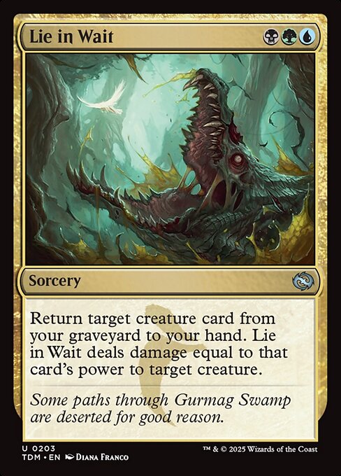 Lie in Wait — Tarkir: Dragonstorm #203 — Foil