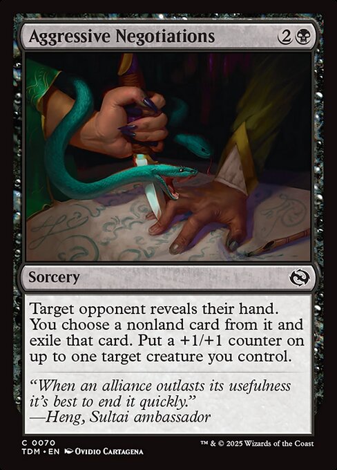 Aggressive Negotiations — Tarkir: Dragonstorm #70 — Non Foil — reference image 1
