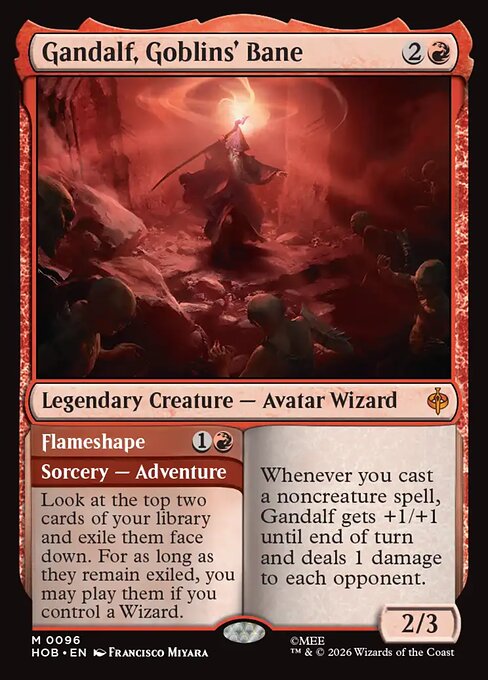 Gandalf, Goblins' Bane // Flameshape — The Hobbit #96 — Non Foil — reference image 1
