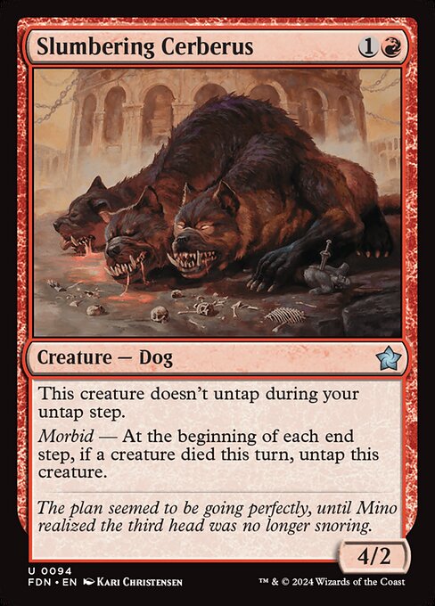 Slumbering Cerberus — Foundations #94 — Non Foil