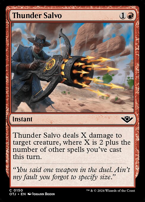 Thunder Salvo — Outlaws of Thunder Junction #150 — Non Foil