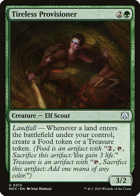 Tireless Provisioner — March of the Machine Commander #313 — Non Foil — reference image 1