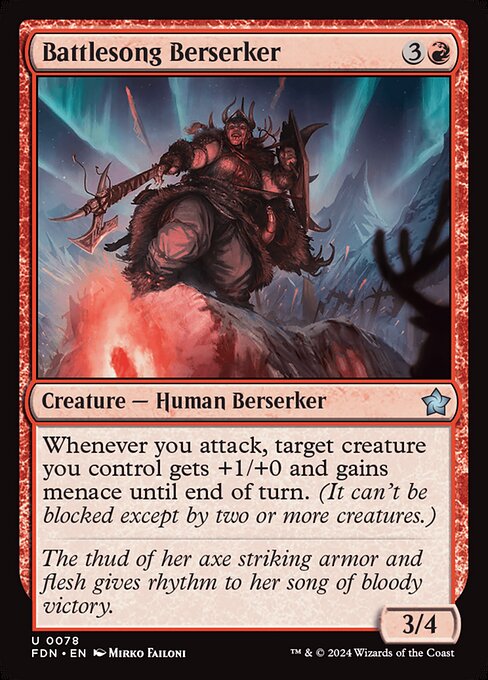 Battlesong Berserker — Foundations #78 — Non Foil — reference image 1