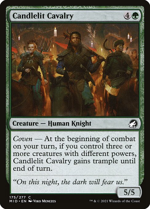 Candlelit Cavalry — Innistrad: Midnight Hunt #175 — Foil