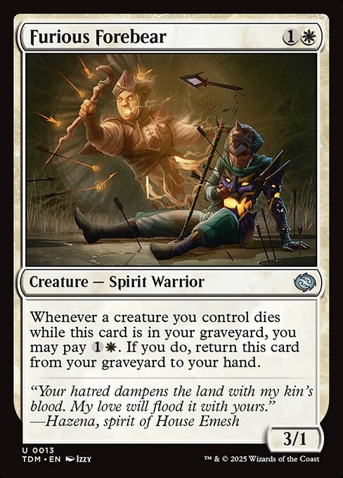 Furious Forebear — Tarkir: Dragonstorm #13 — Non Foil — reference image 1