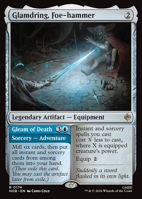 Glamdring, Foe-hammer // Gleam of Death — The Hobbit #174 — Non Foil — reference image 1