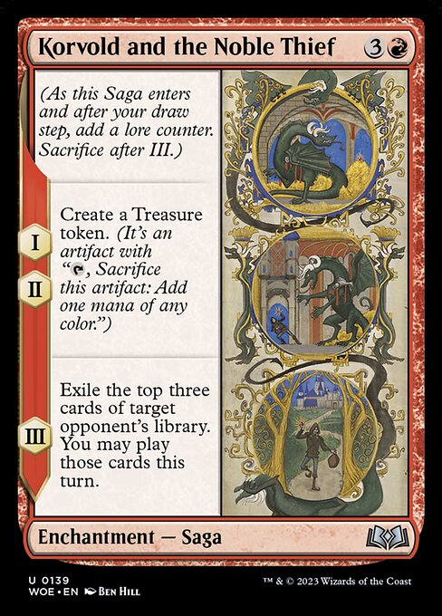 Korvold and the Noble Thief — Wilds of Eldraine #139 — Non Foil