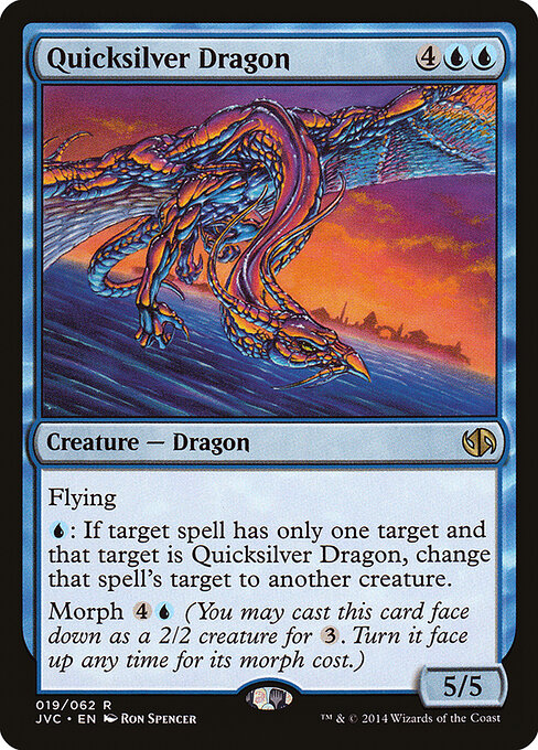 Quicksilver Dragon — Duel Decks Anthology: Jace vs. Chandra #19 — Non Foil — reference image 1