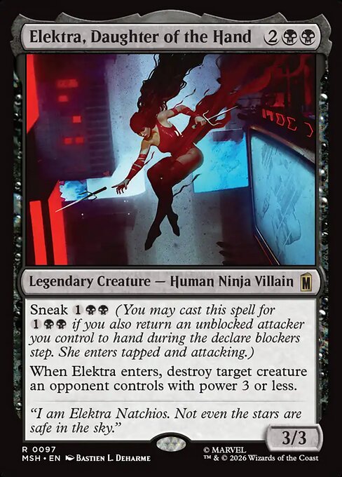 Elektra, Daughter of the Hand — Marvel Super Heroes #97 — Foil — reference image 1