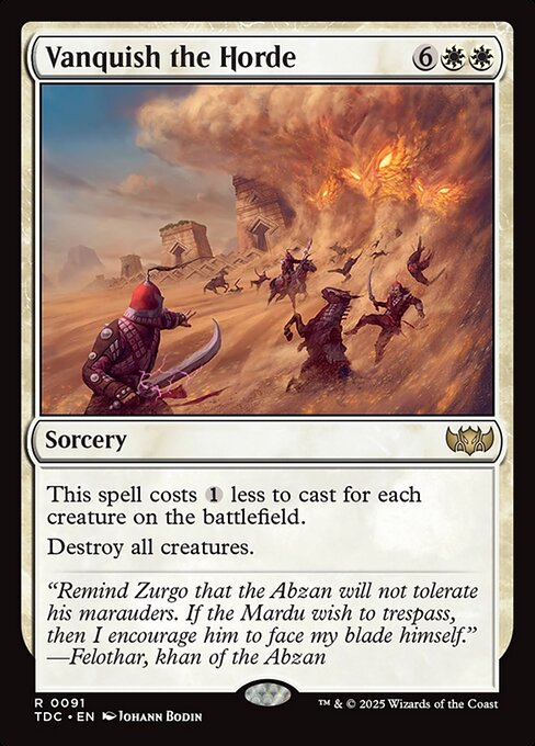 Vanquish the Horde — Tarkir: Dragonstorm Commander #91 — Non Foil — reference image 1