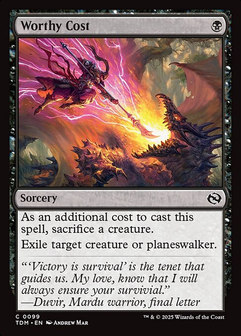Worthy Cost — Tarkir: Dragonstorm #99 — Foil — reference image 1