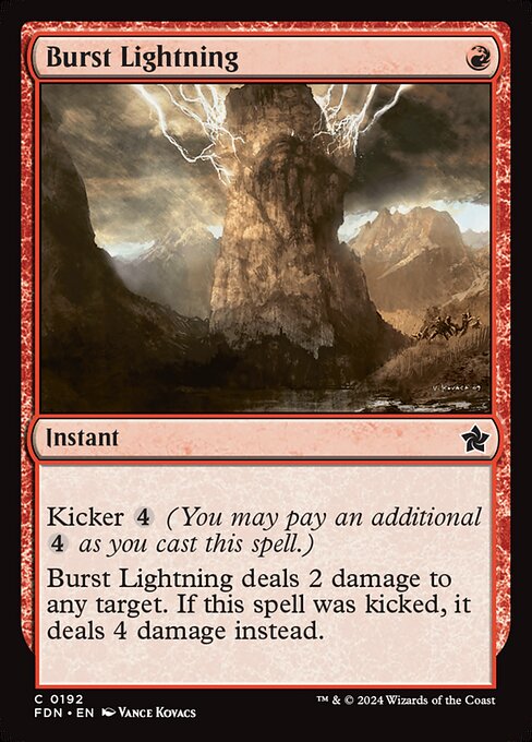 Burst Lightning — Foundations #192 — Non Foil