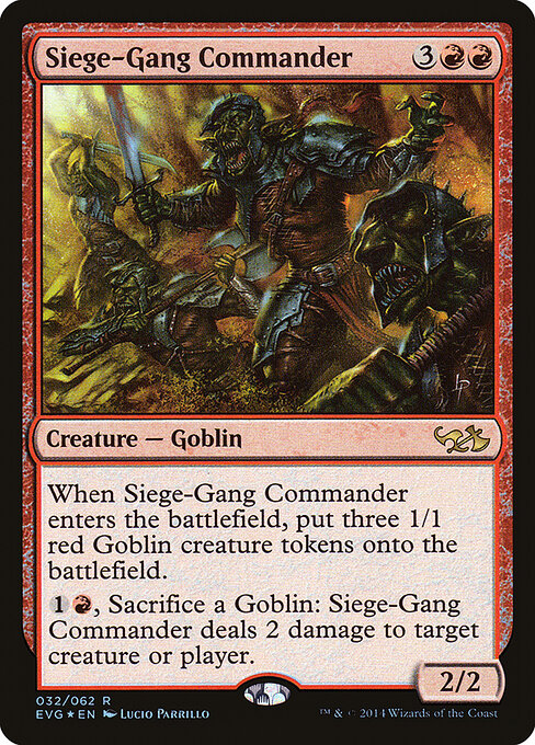 Siege-Gang Commander — Duel Decks Anthology: Elves vs. Goblins #32 — Foil — reference image 1