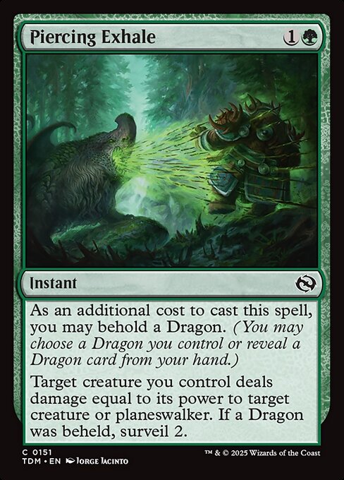 Piercing Exhale — Tarkir: Dragonstorm #151 — Non Foil — reference image 1
