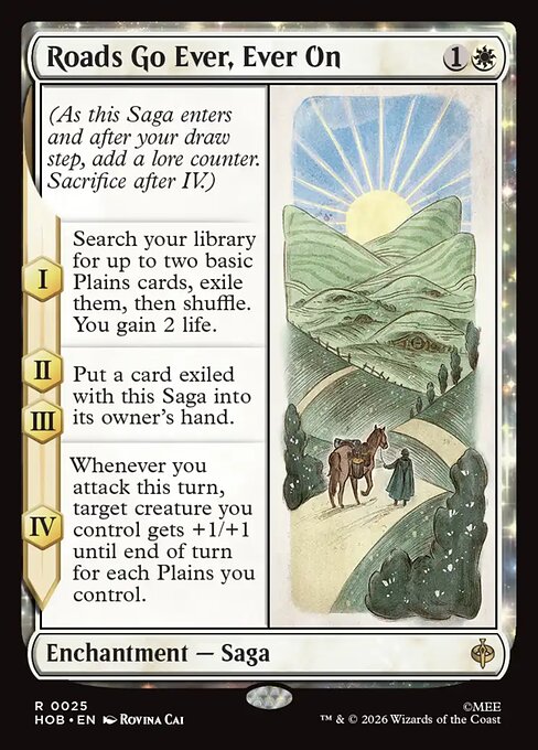 Roads Go Ever, Ever On — The Hobbit #25 — Non Foil — reference image 1