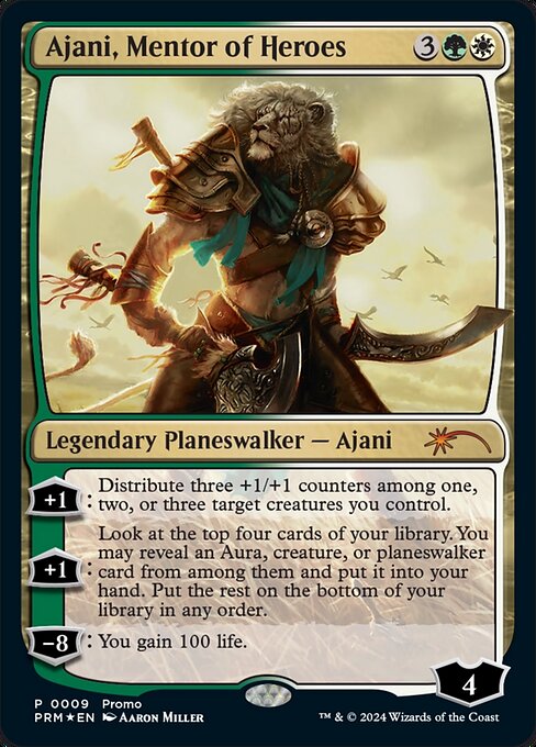Ajani, Mentor of Heroes — Media and Collaboration Promos #2024-3 — Foil