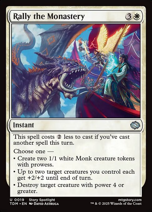 Rally the Monastery — Tarkir: Dragonstorm #19 — Foil