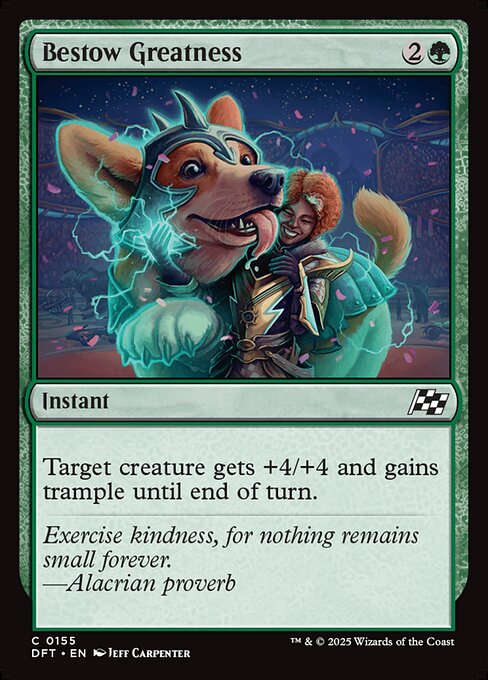 Bestow Greatness — Aetherdrift #155 — Non Foil