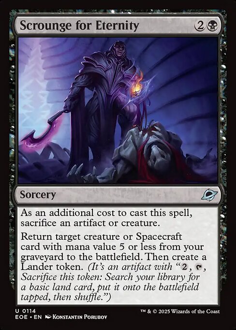 Scrounge for Eternity — Edge of Eternities #114 — Non Foil